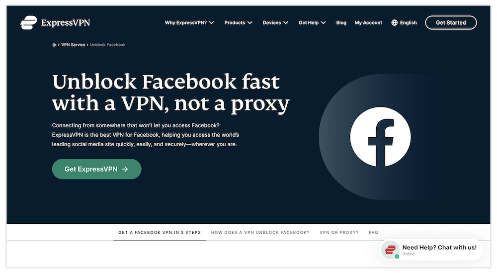 expressvpn facebook