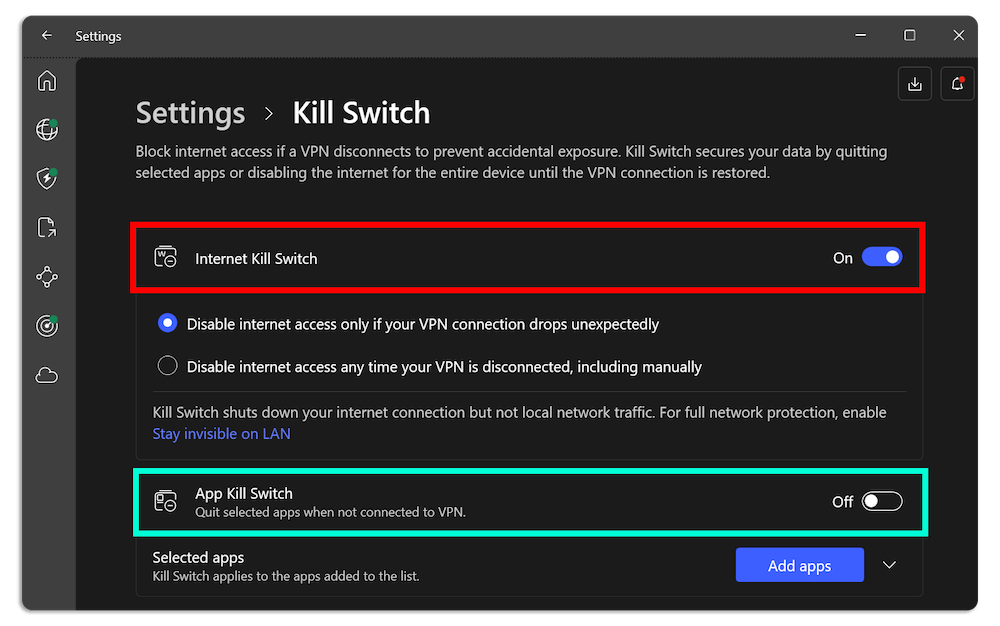 nordvpn kill switch