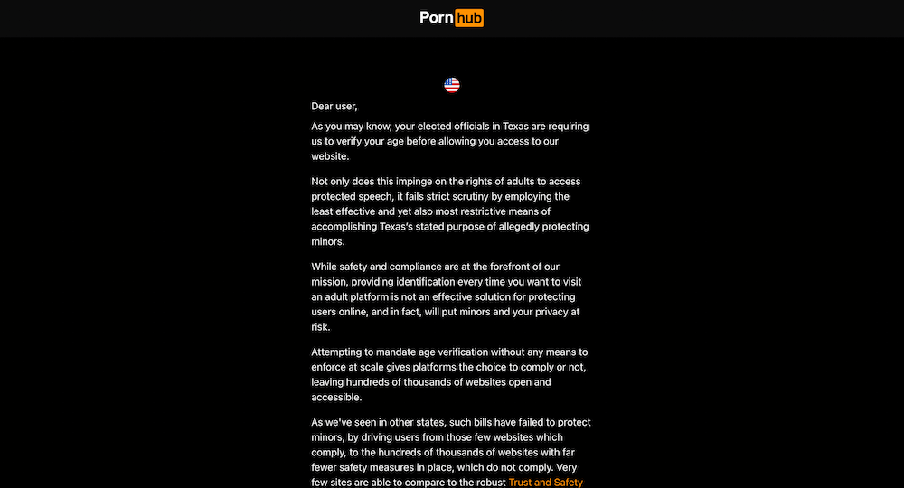 pornhub blocked