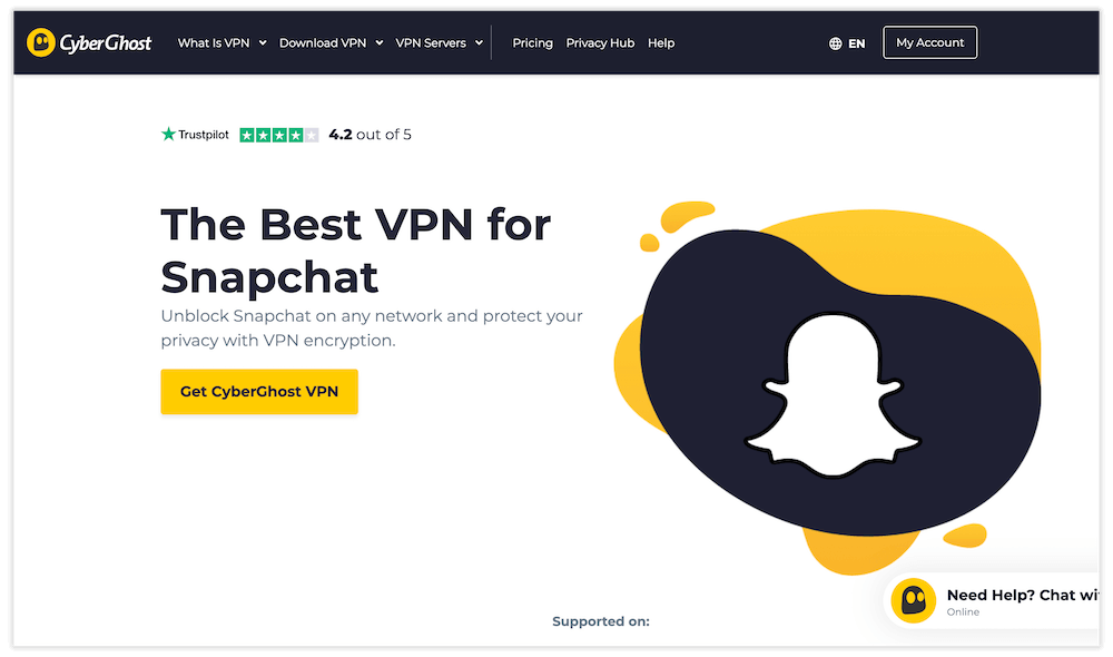 cyberghost snapchat