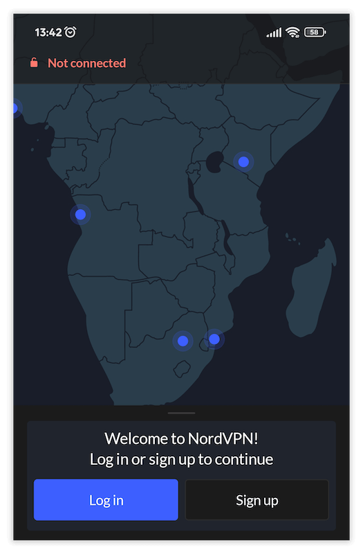 nordvpn login