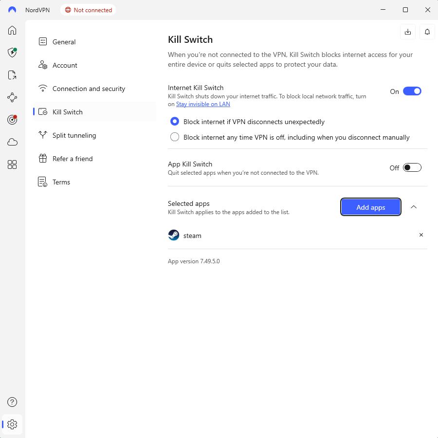 best gaming vpn nordvpn kill switch