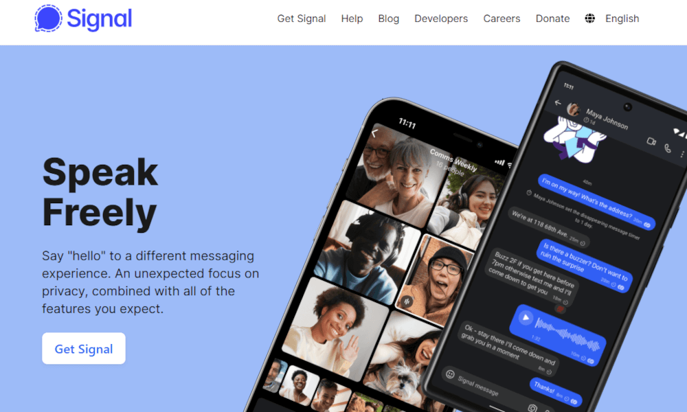 encrypt texts signal