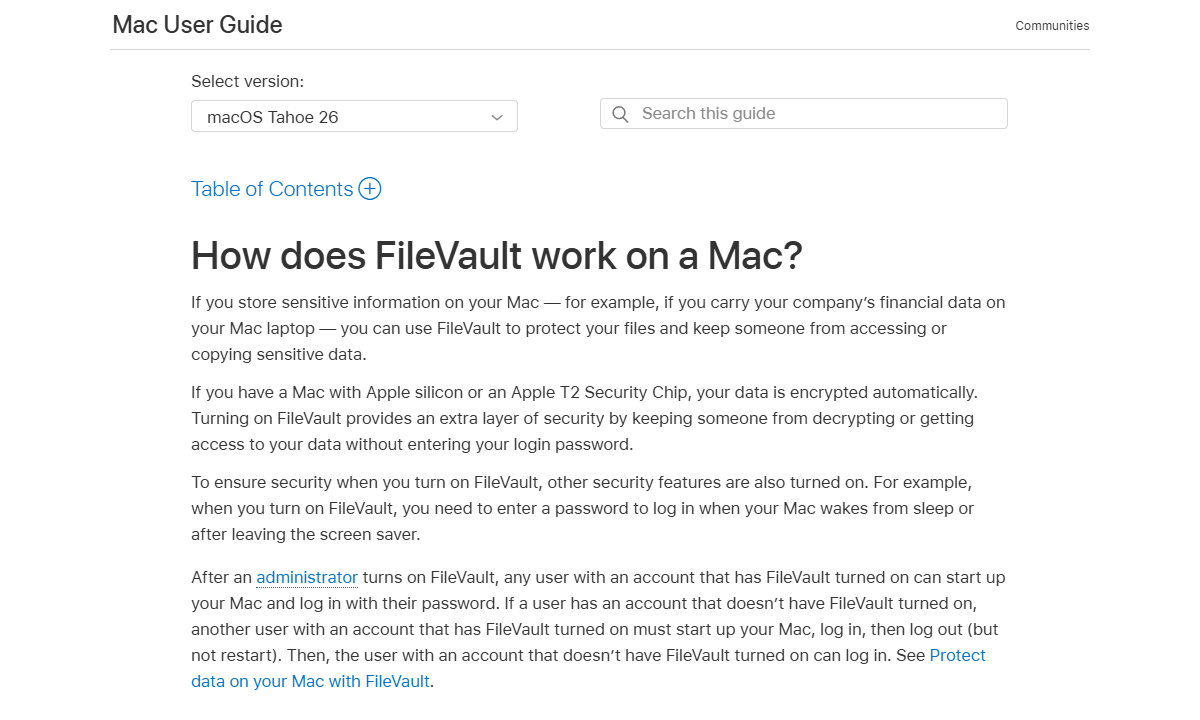 mac encryption filevault