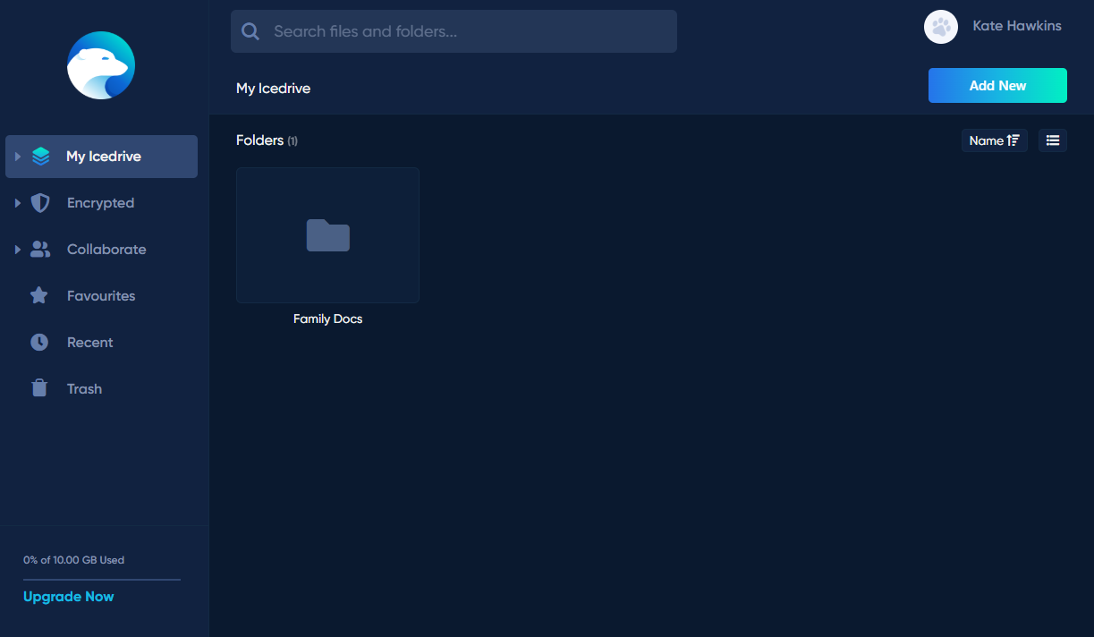 private cloud storage icedrive