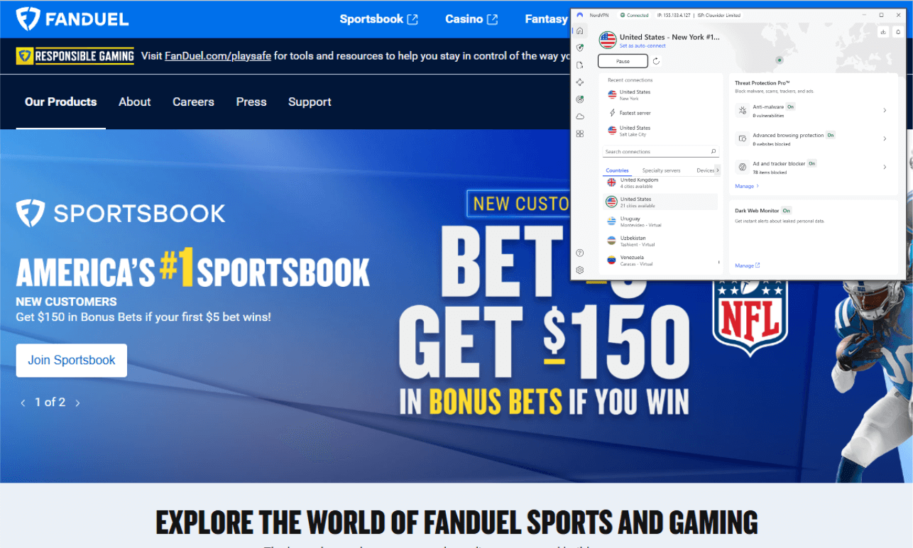 vpns sports betting how to sportsbook