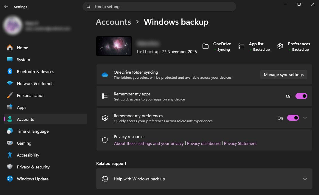best encryption windows backup settings