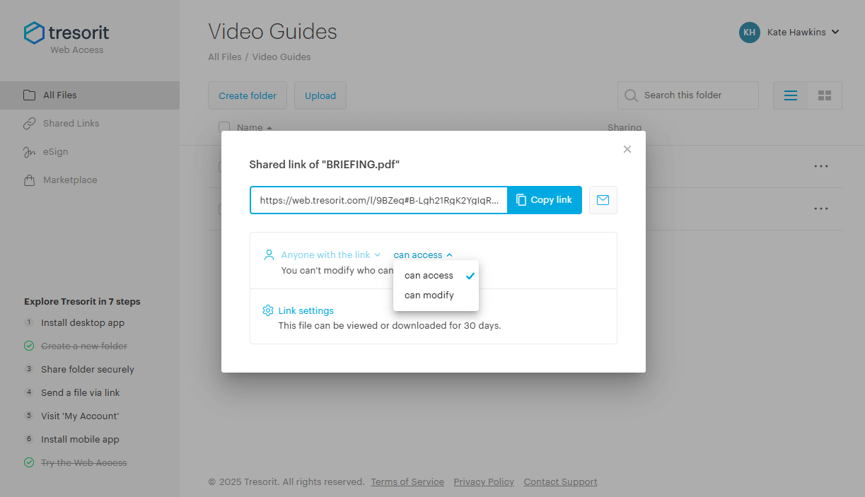 best encryption windows tresorit link sharing