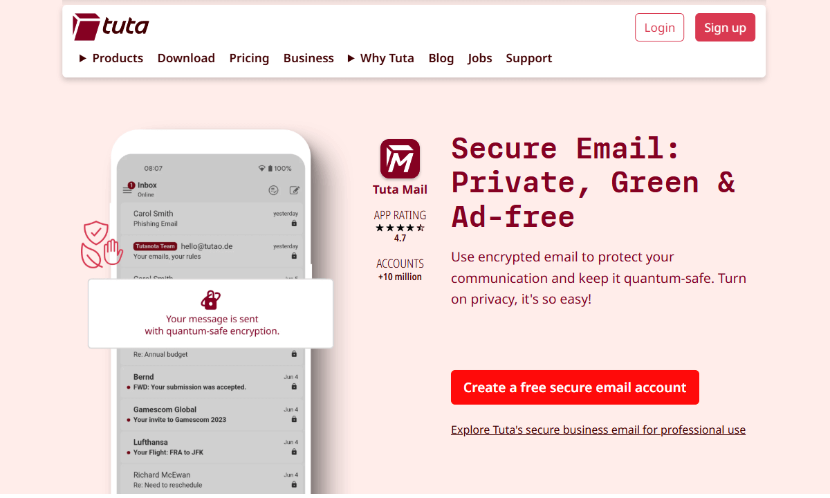 best privacy software tuta mail