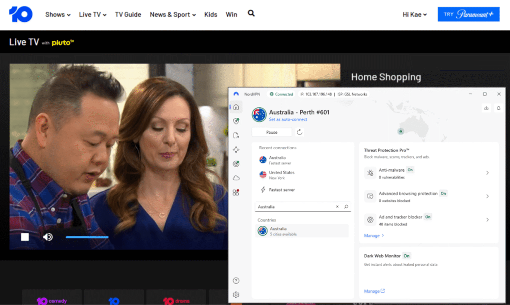 best vpn australia live tv
