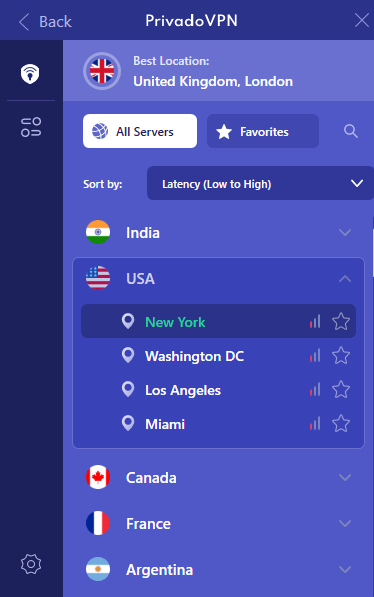 free streaming vpn connect to server