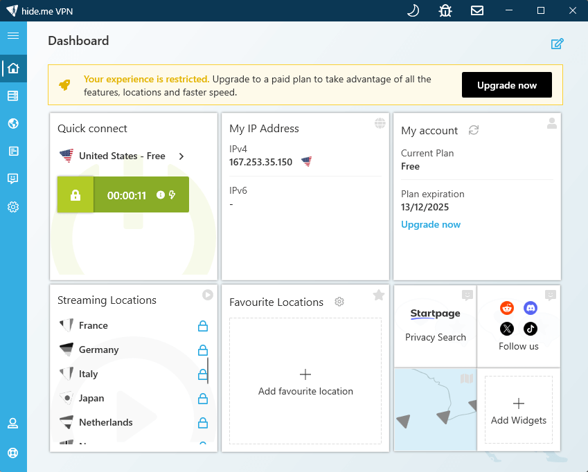 free streaming vpn hide me