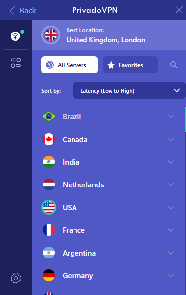 free streaming vpn privadovpn servers