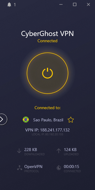 brazil vpn cyberghost