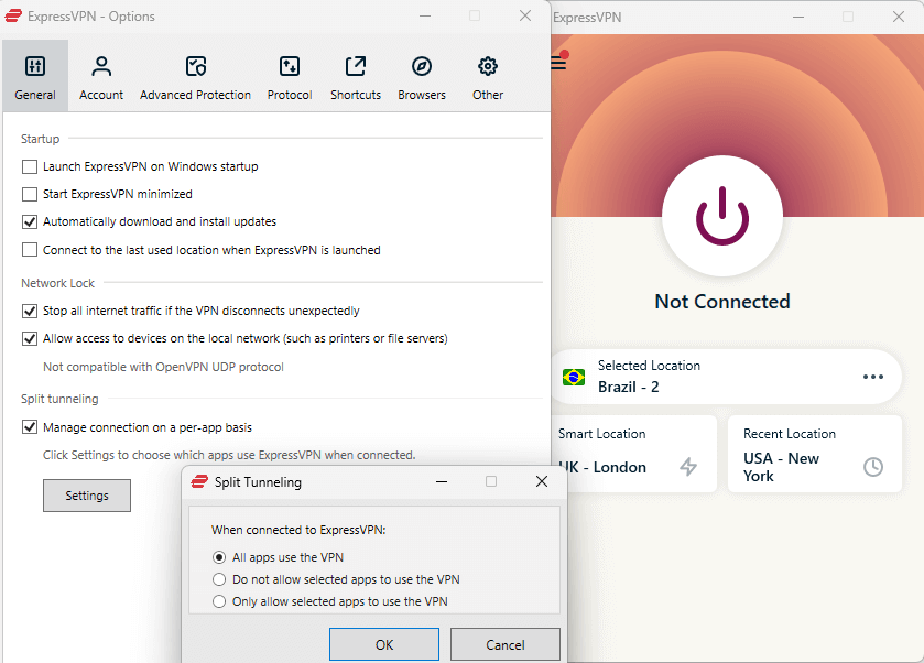 brazil vpn expressvpn split tunneling