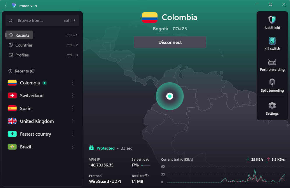 colombia vpn proton vpn