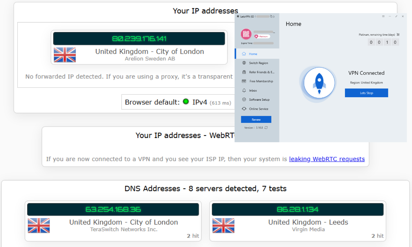 letsvpn review ipleak