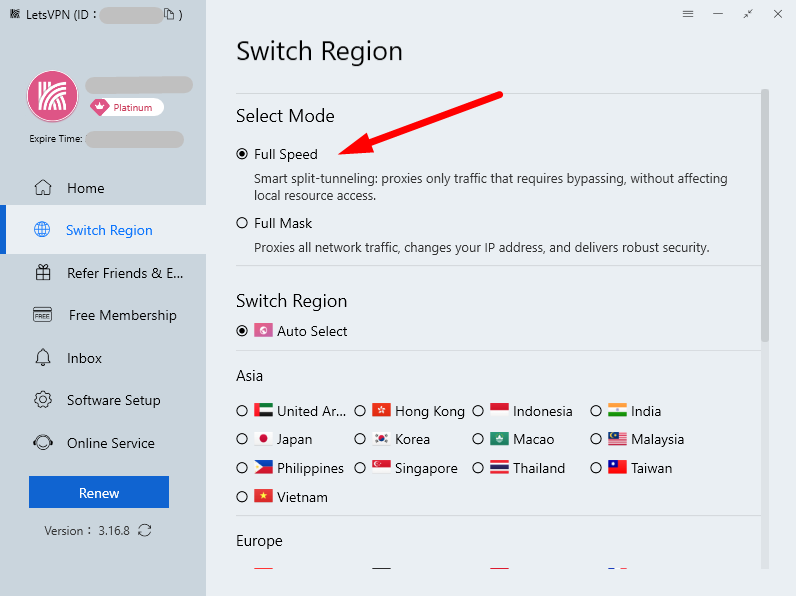letsvpn review modes