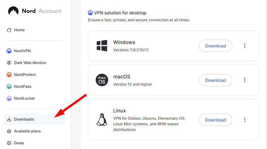 nordvpn download app