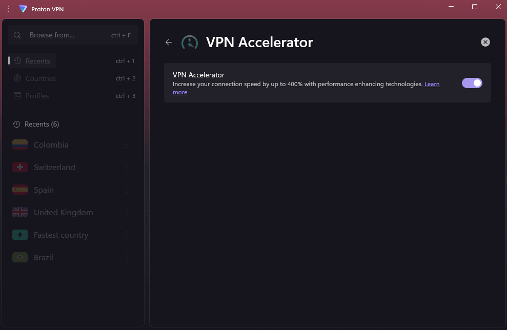 proton vpn accelerator